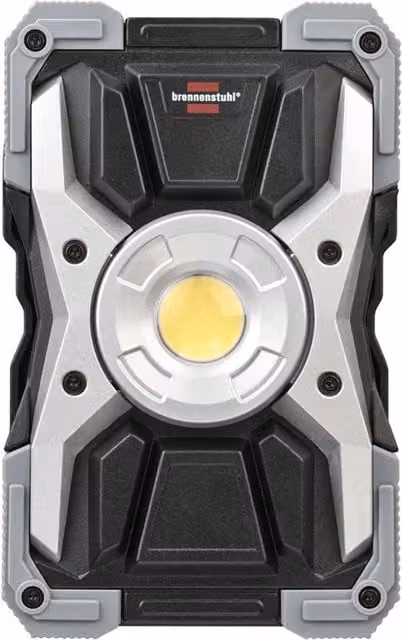Lampada per proiettore LED Brennenstuhl Serie Rufus 1500 MA da 15W e 1500lm con funzione Powerbank, colore Nero/Argento