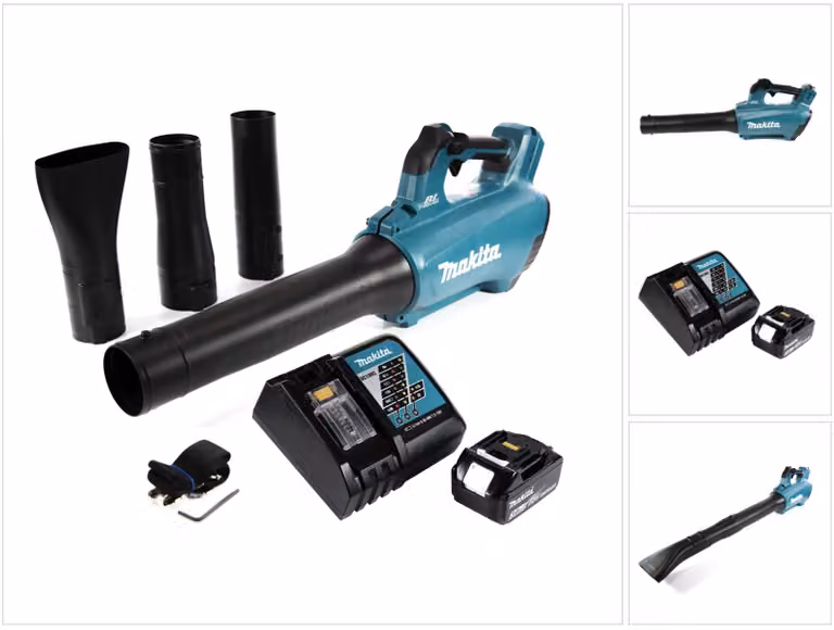 Makita DUB 184 RF1 Soffiatore a batteria 18 V Brushless + 1x Batteria 3,0 Ah + Caricabatterie
