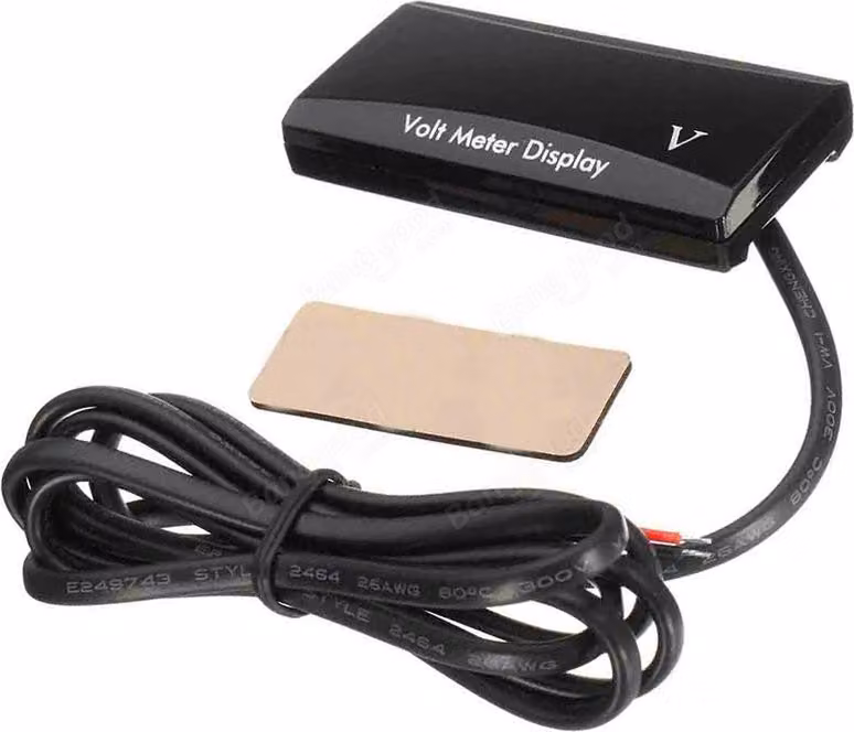 Voltmetro digitale, misuratore di tensione, 12 V, display LED, strumento di misura per auto e moto