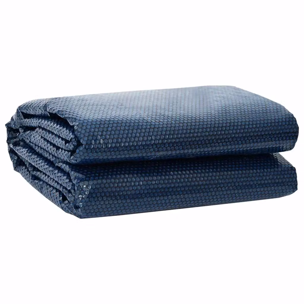 Copertura solare termica per piscina rotonda vidaXL in plastica blu e nera Ø 527 cm – 2