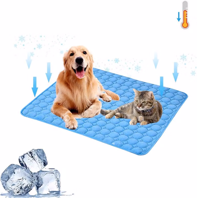 Tappetino refrigerante per cani e gatti - XXL 150 x 100 cm - Tappetino refrigerante autogestito per cani - Cuccia refrigerante per animali domestici - Ideale per la casa, i viaggi e l'uso all'aperto - Colore blu