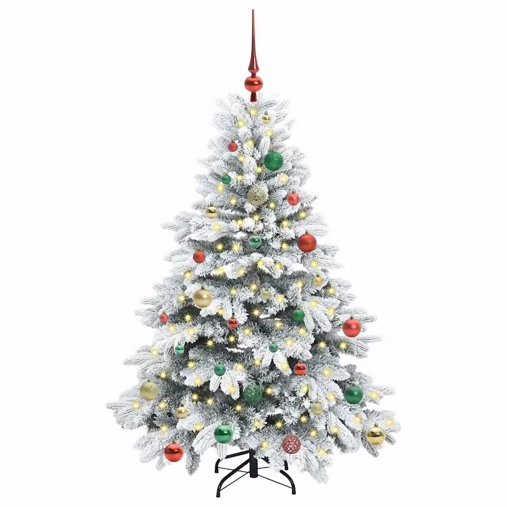 Albero di Natale artificiale moderno vidaXL bianco con 150 LED luce calda, Altezza: 150 cm, materiale PE e PVC – 2