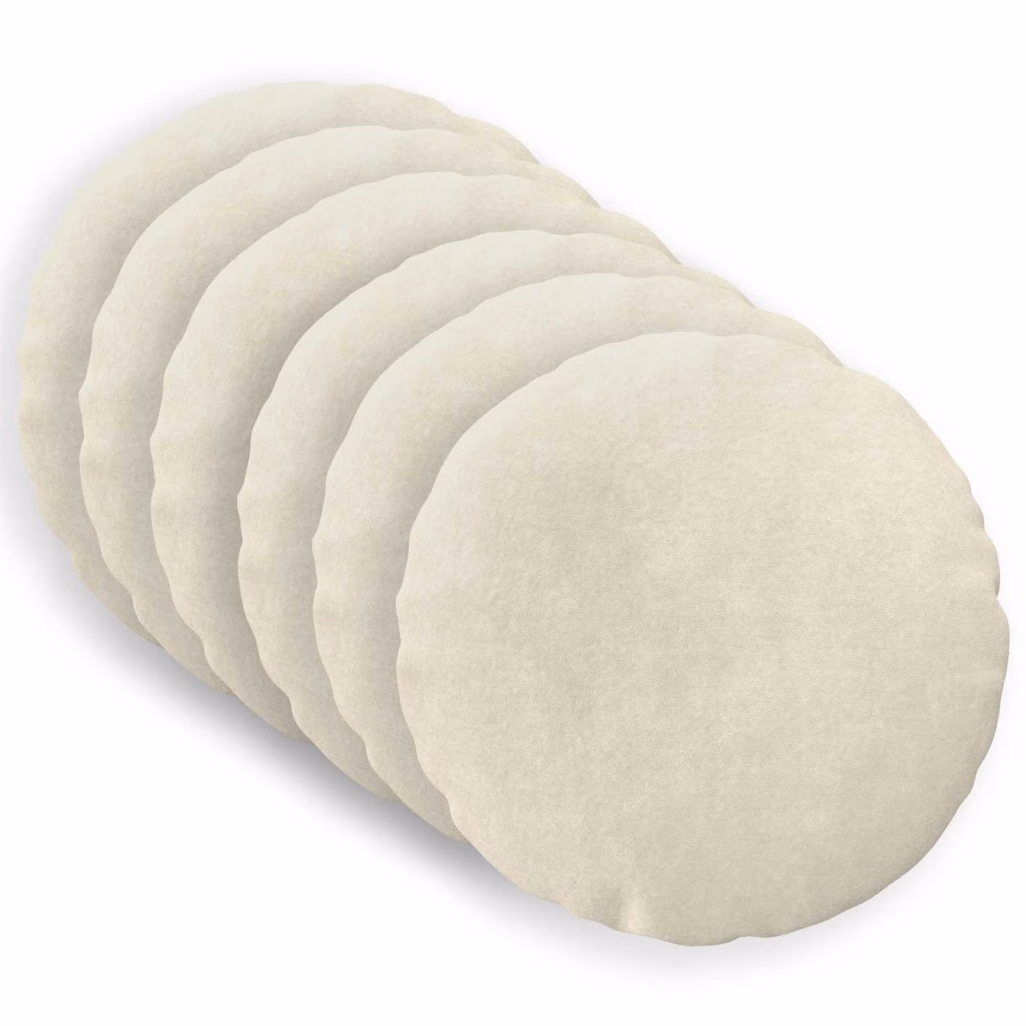 Set di 6 cuscini vidaXL HEERLEN in microfibra beige con rivestimento lavabile