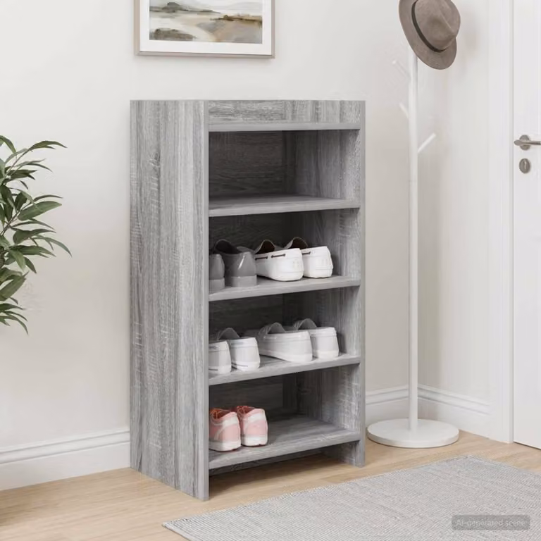 Mobile porta scarpe vidaXL moderno in stile Sonoma grigio L: 48 cm, P: 36 cm, H: 92 cm