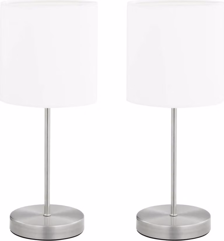 Lampade da Tavolo 2 pz Pulsanti Touch Bianche E14