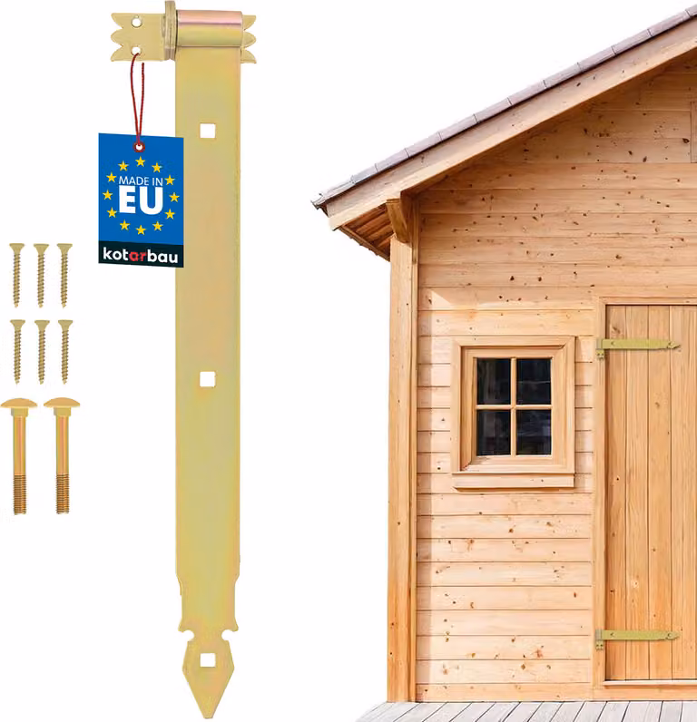 KOTARBAU® Cerniera per persiana Oro 500 mm cerniere a croce Cerniera per porta in acciaio zincato Cerniera per porta in legno Cerniera per persiana in legno Cerniere per porte pesanti Cerniera per porta ad angolo Cerniere per porta Cerniera per persiana c