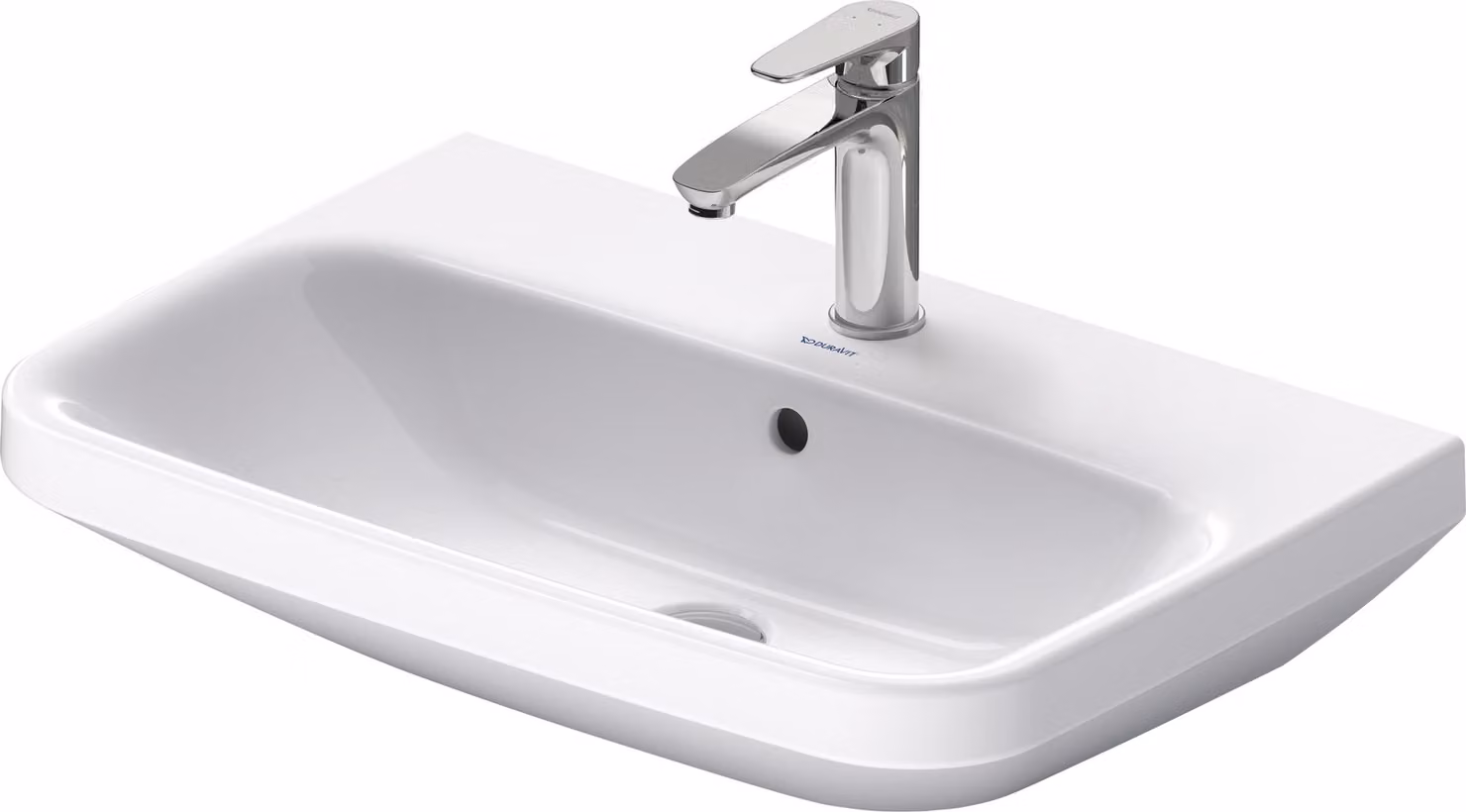 Duravit Waschtisch DuraStyle 650 mm mit ÜL, mit HLB, 1 HL, weiß