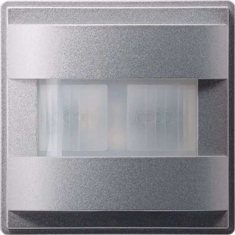 Gira S3000 Sensore di movimento con raggio d'azione 1,10 m, versione standard, Gira TX_44 F in alluminio 537965