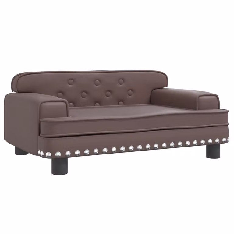 Lettino per Cani Marrone 70x45x30 cm in Pelle finta