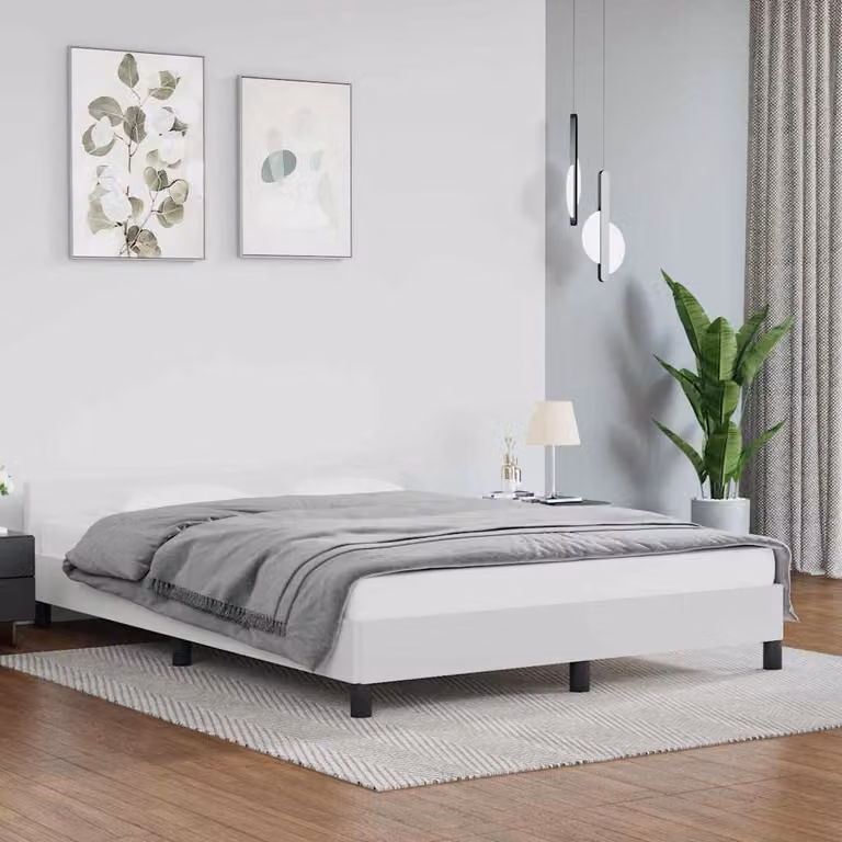 Giroletto con testiera imbottito vidaXL Bianco L/P: 140 x 190 cm