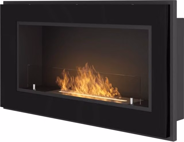 Caminetto a Bioetanolo Frame 900 SimpleFire da incasso con Vetro Nero