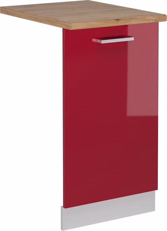 Pannello frontale della lavastoviglie Vicco R-Line Rosso lucido 45 cm , PL Rovere, Model 54938