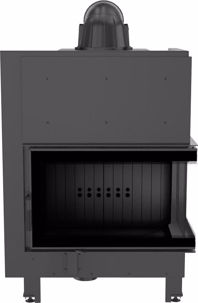 Inserto camino in acciaio KRATKI MBO destro 15 kW Ø 200 rivestimento nero