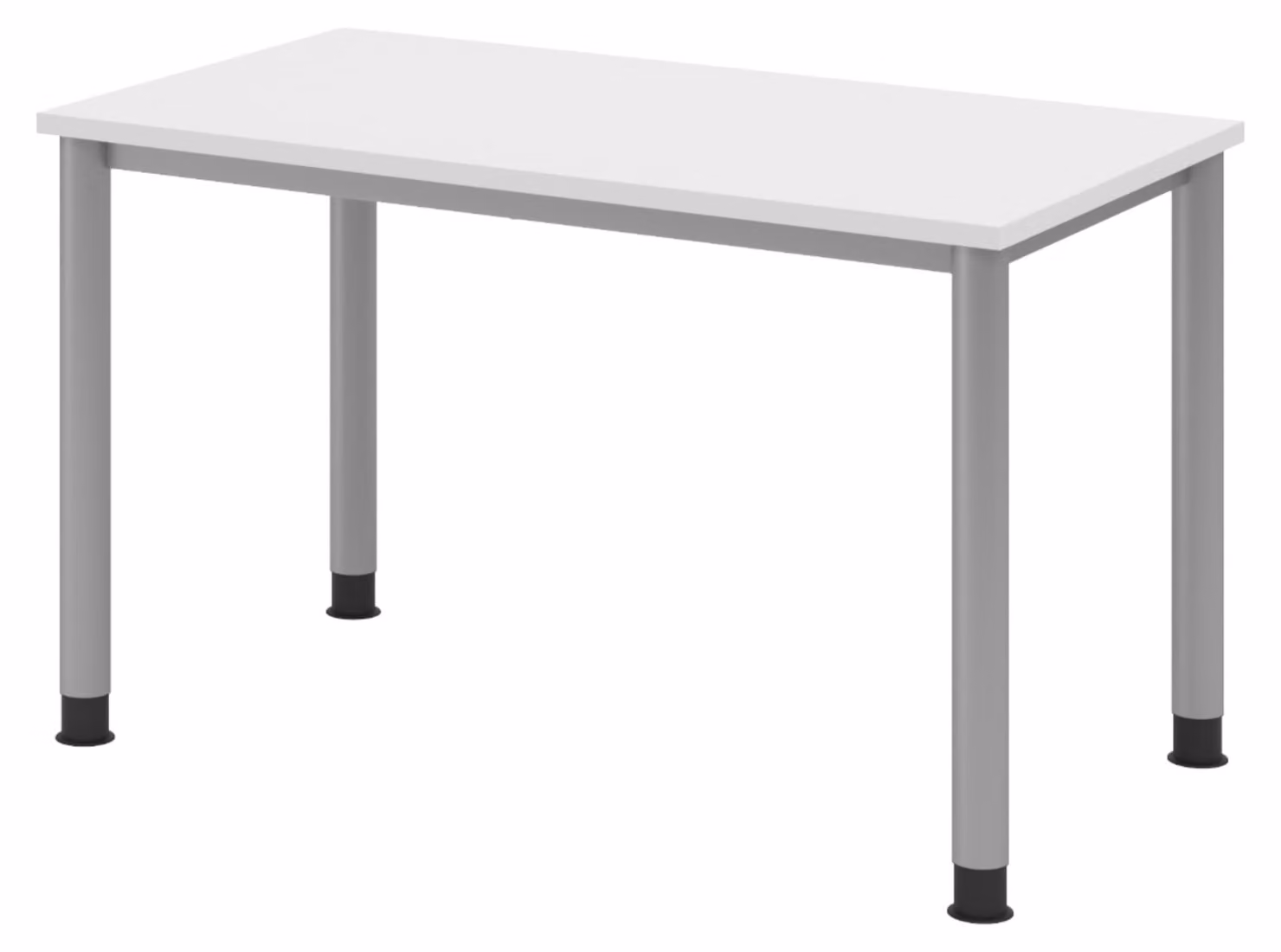 bümö Scrivania Serie-H (Mini) - Decorazione: bianco, struttura: argento, dimensioni: 120 x 67,2 cm