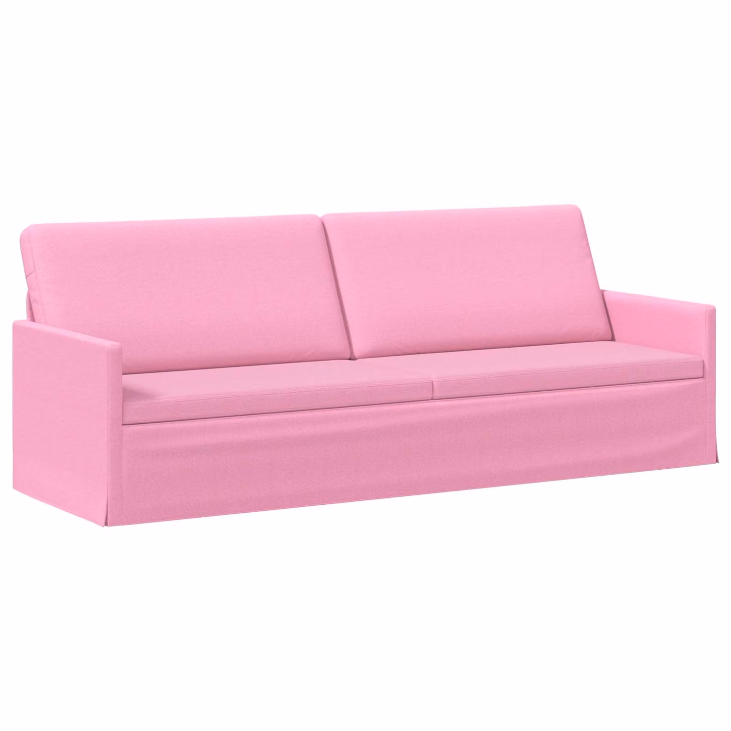 Divano a 3 posti moderno vidaXL in tessuto rosa con struttura in metallo L: 220 cm, P: 81 cm, H: 82 cm
