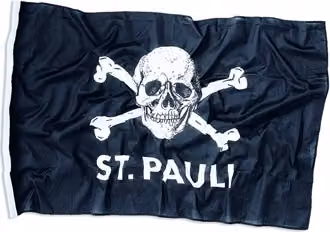 St. Pauli - Teschio e ossa incrociate, bandiera piccola