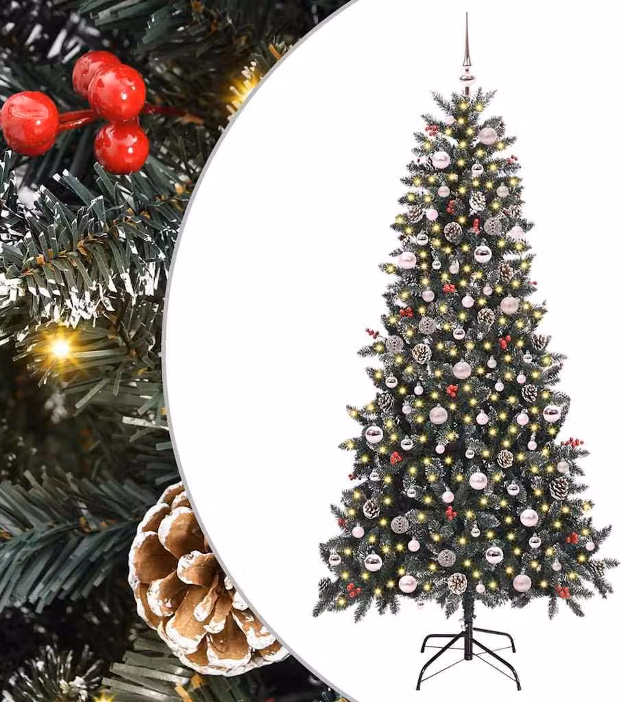 Albero di Natale artificiale con 300 LED Verde 240 cm