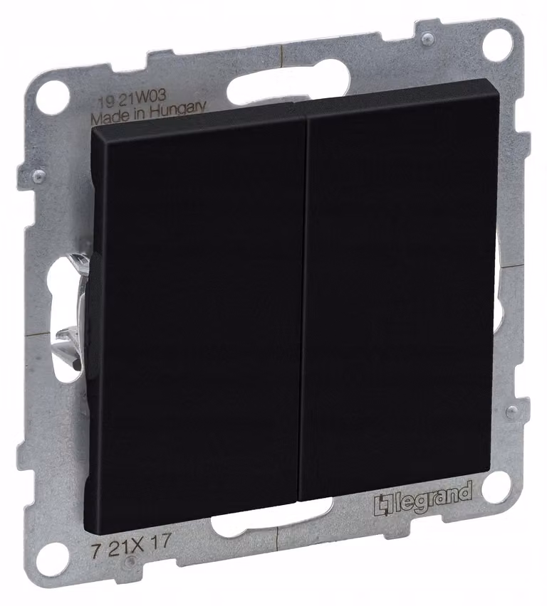 LEGRAND Suno, interruttore a due vie, da incasso, colore nero