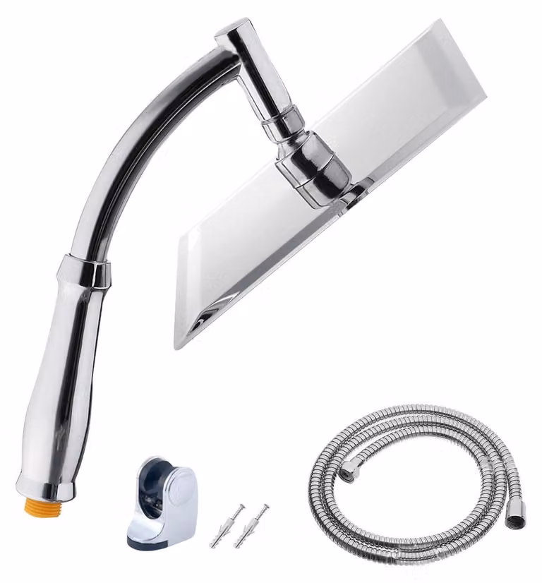 Solidchoice - Doccetta angolare con flessibile, 8 pollici, acciaio inossidabile, a risparmio idrico