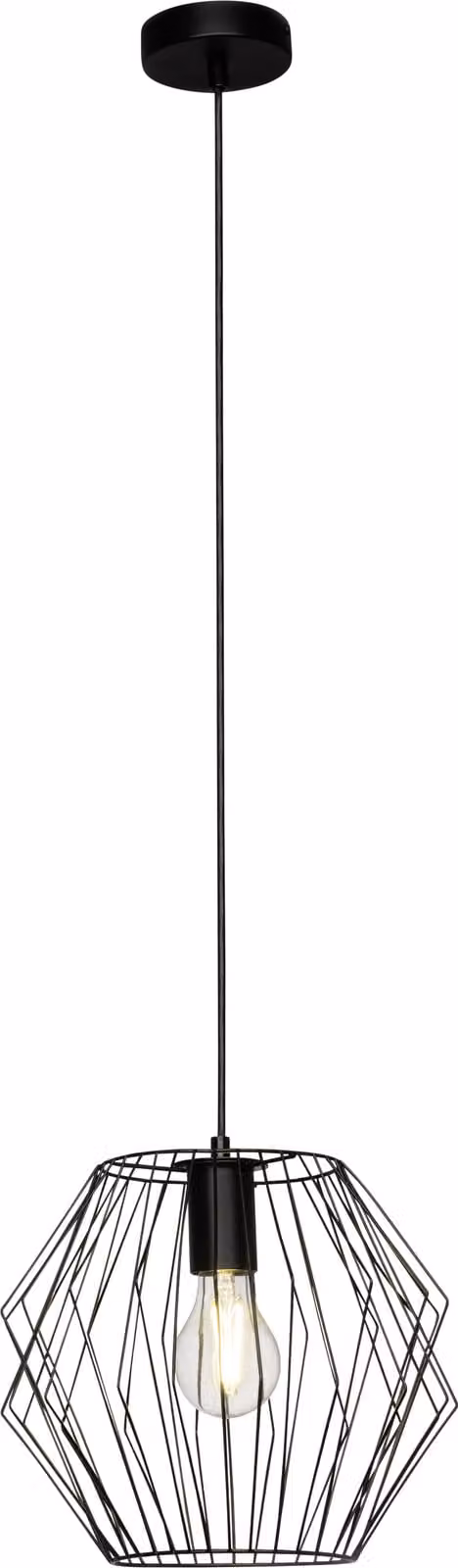 BRILLANTE Lampe Noris a sospensione 28cm nero | 1x A60, E27, 60W, g.f. Lampade standard n. ent. | Adatto per lampade LED | Dimmerabile se si utilizzano lampade adeguate