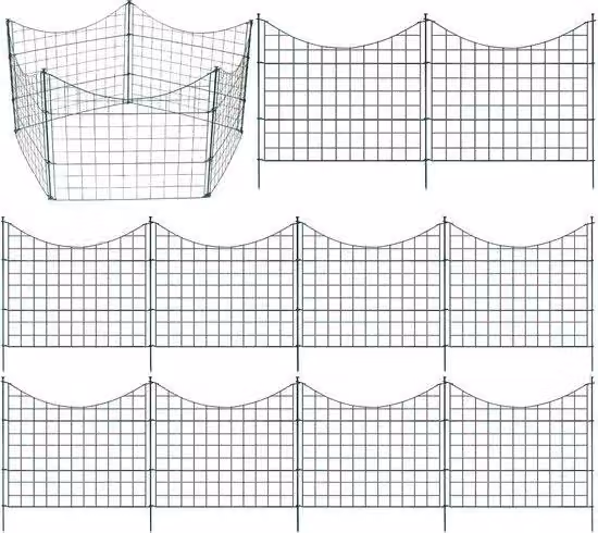 Recinzione da giardino, set da 10 pezzi, pali in legno per recinzione, recinzione da giardino, palo per recinzione, supporto per recinzione da giardino, protezione delle piante, supporto per recinzione, supporto in legno per recinzione, supporto per recin