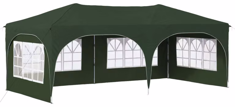 Tenda per feste a pop-up 575 x 288 x 245 cm Verde