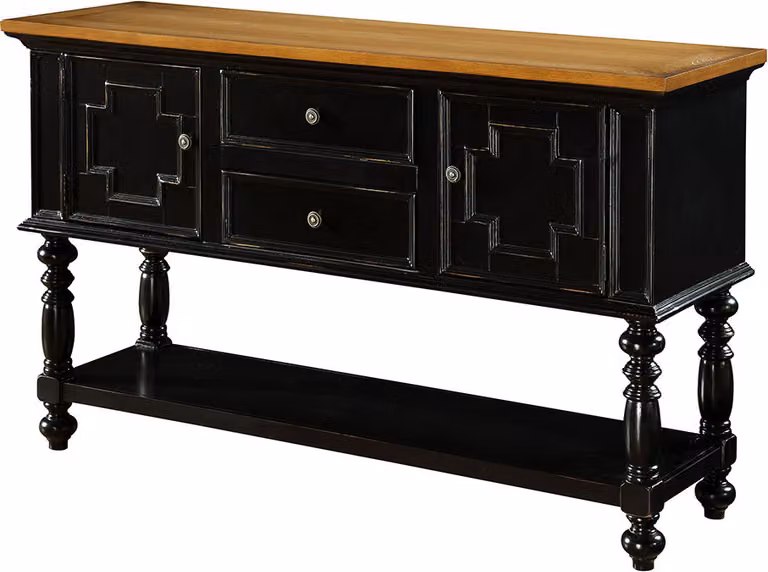Kommode Anrichte Konsole Holz Schrank Garderobe Sideboard Design Möbel Schwarz