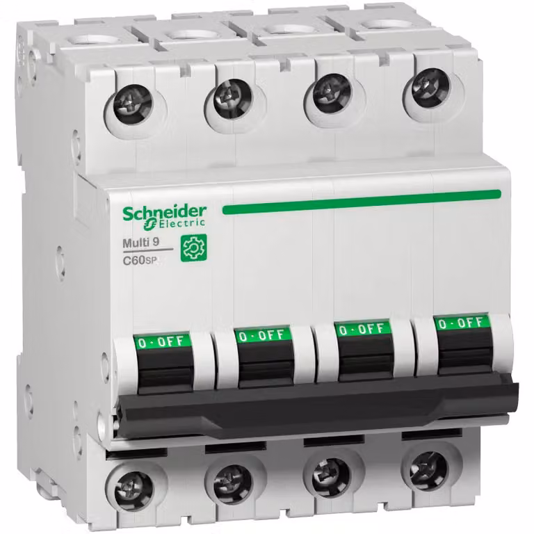 Schneider Electric Multi 9 Interruttore LS OEM C60SP a 4 poli, 40 A, classe di resistenza B, 5 kA, 480Y/277 V, UL1077, M9F21440