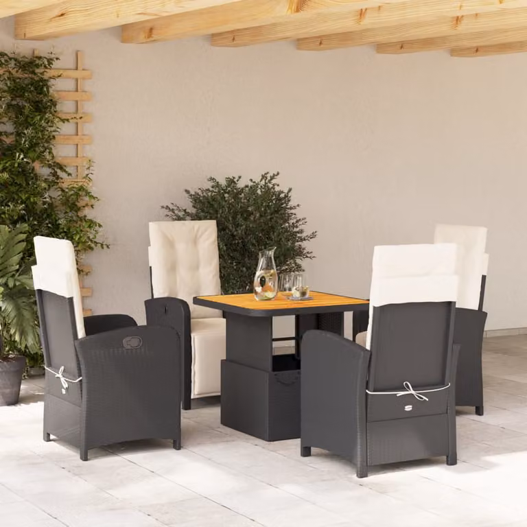 vidaXL Set da Pranzo da Giardino in Legno di Acacia Oliato con 5 Sedute Moderno