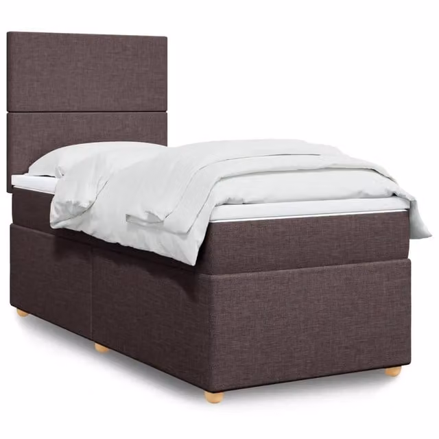 Letto Ibrido con Giroletto a Molle e Materasso vidaXL, Marrone e Bianco, L 90 cm x P 200 cm