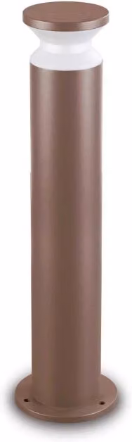 Lampada da terra a torre Ideal-Lux Pt1 Coffee marrone in metallo e vetro per giardino e terrazzo H: 80 cm