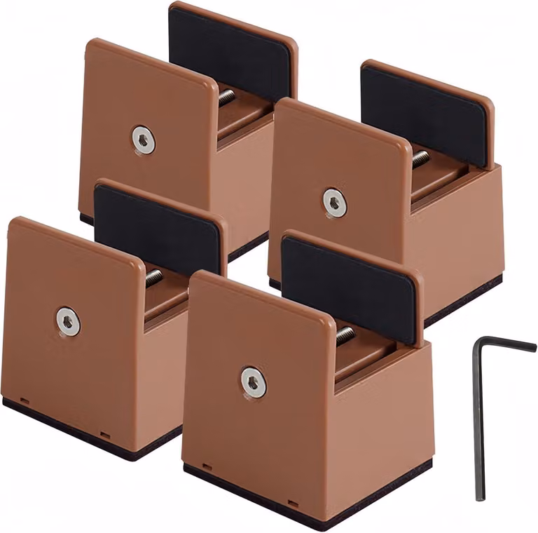Aumentatori per mobili, 5 cm, confezione da 4 pezzi, regolabili e robusti