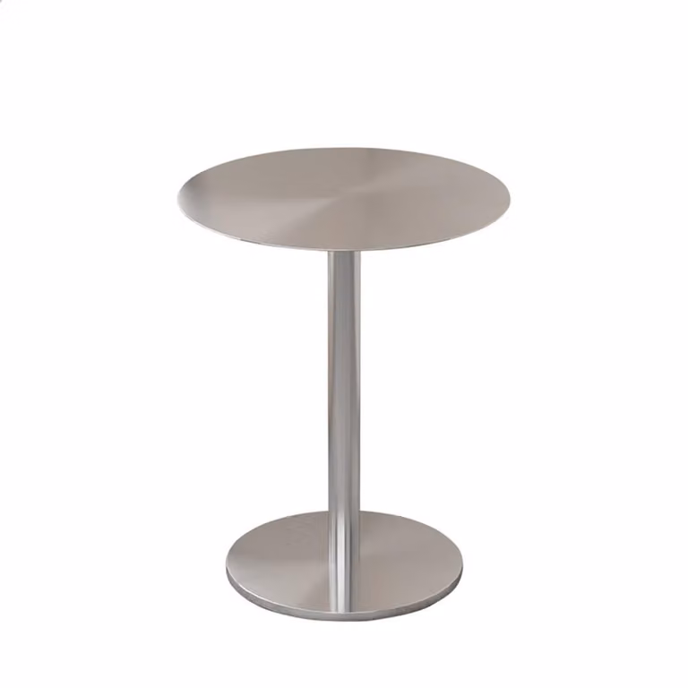 Tavolo commerciale, tavolo per catering, tavolino da caffè, tavolo da bar, tavolo da salotto, tavolo da pranzo, tavolo da ristorante, tavolo rotondo in acciaio inox 60x75cm 【BXG-BY60】