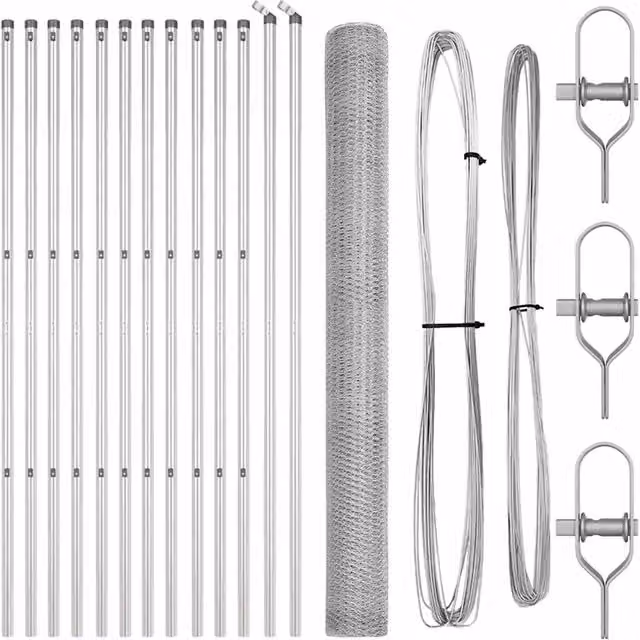 Palo per recinzione tondo in acciaio argento DESIGN IN Altezza: 160 cm, Diametro: 3,2 cm
