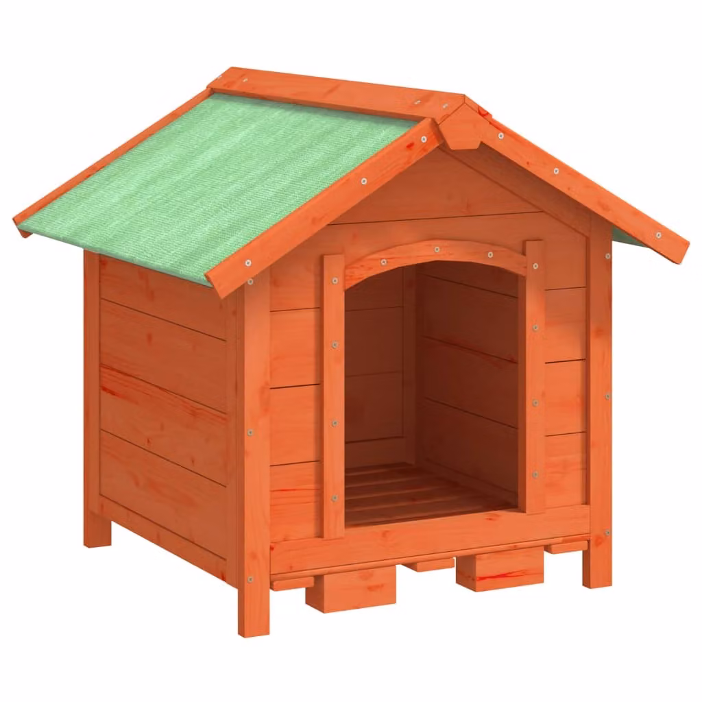 Cuccia per Cani Marrone 65x65x61,5 cm in Legno Massello di Pino