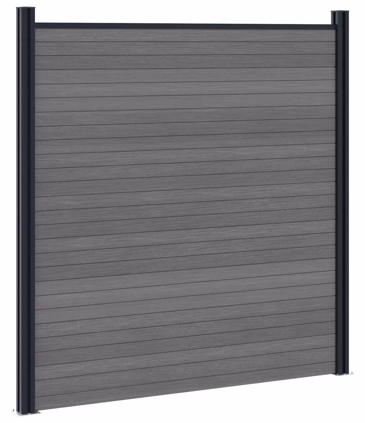 Pannello di Recinzione WPC e Alluminio Grigio
