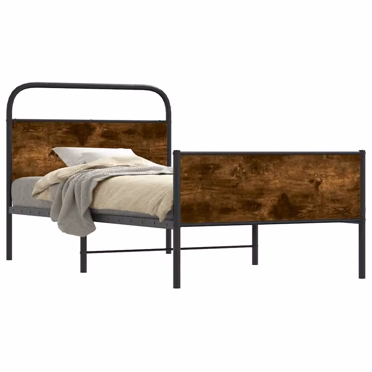 vidaXL Giroletto senza Materasso Rovere Sonoma 90x200 cm in Truciolato
