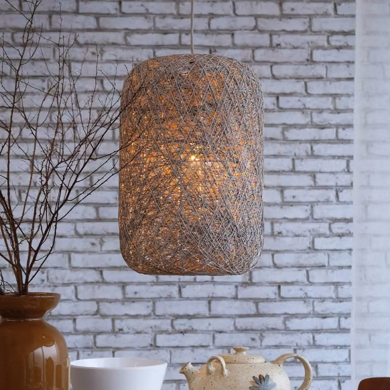 Dyberg Larsen Lampada a sospensione Spin, dimmerabile, Alluminio / Grigio / Zincato, Soggiorno / Sala da pranzo, Carta / Lunolit / Lunopal, Scandinavo, Lampada a sospensione