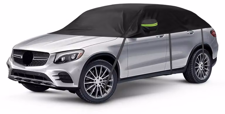 Copertura parziale per auto, compatibile con Mercedes-Benz GLC dal 2016 al 2024, telo protettivo per tutte le stagioni, impermeabile e con protezione UV