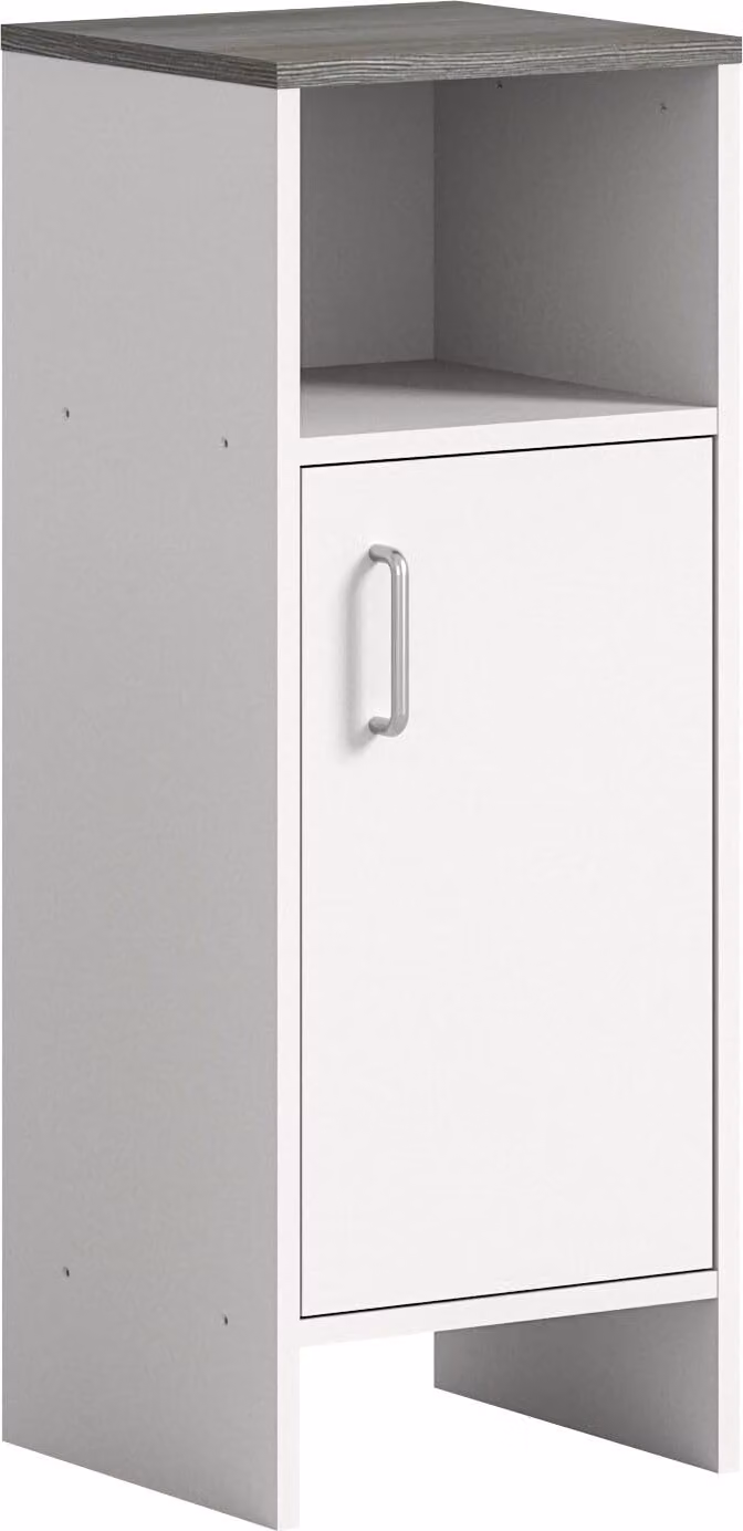 Comodino Rootz Los Angeles - Contenitore da bagno - Mobile in legno - Bianco - Ecologico - Circa 32 cm x 82 cm x 28 cm
