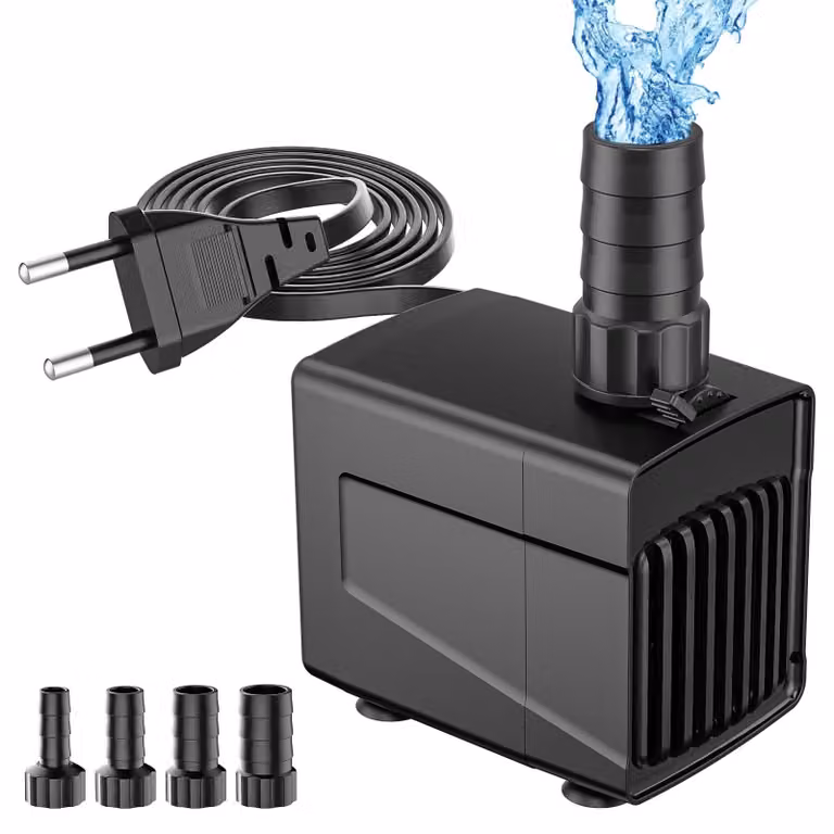 Piccola pompa sommersa da 25W, ideale per acquari, stagni e fontane