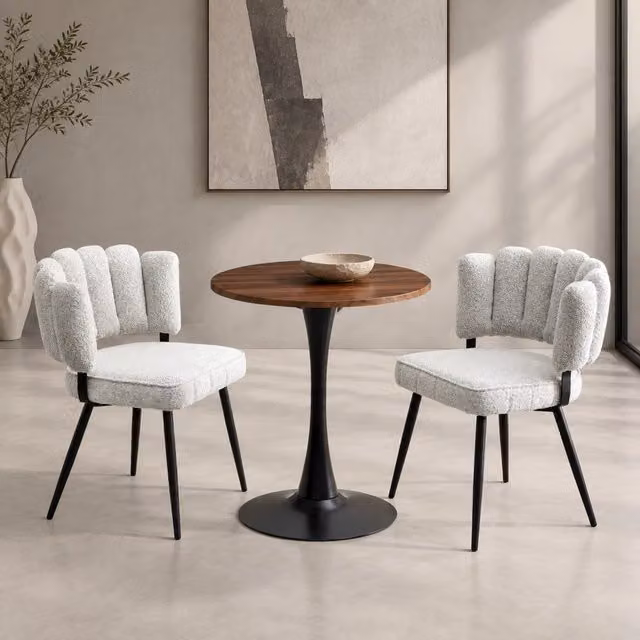 Set tavolo e 2 sedie, tavolo rotondo Ø60 cm