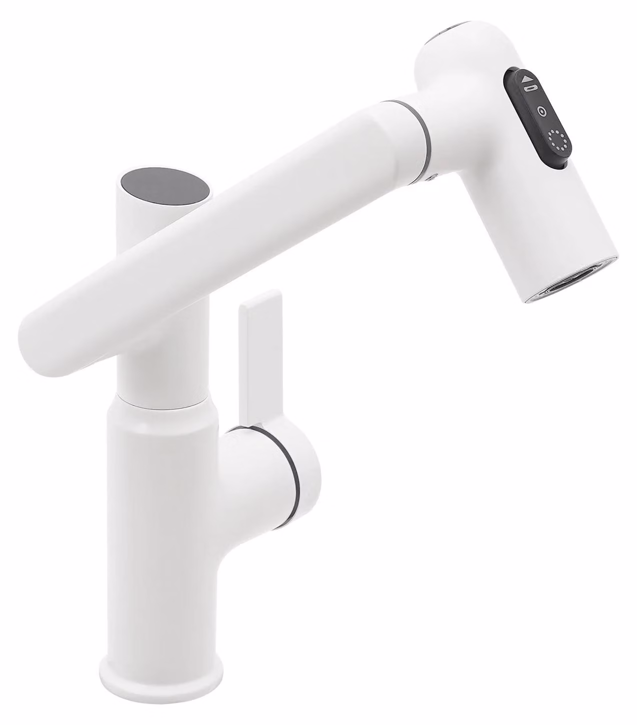 Rubinetto a LED – Miscelatore per cucina e bagno – Bocchetta girevole e flessibile – Indicatore di temperatura a LED – Controllo touch – Acqua calda e fredda – Bianco