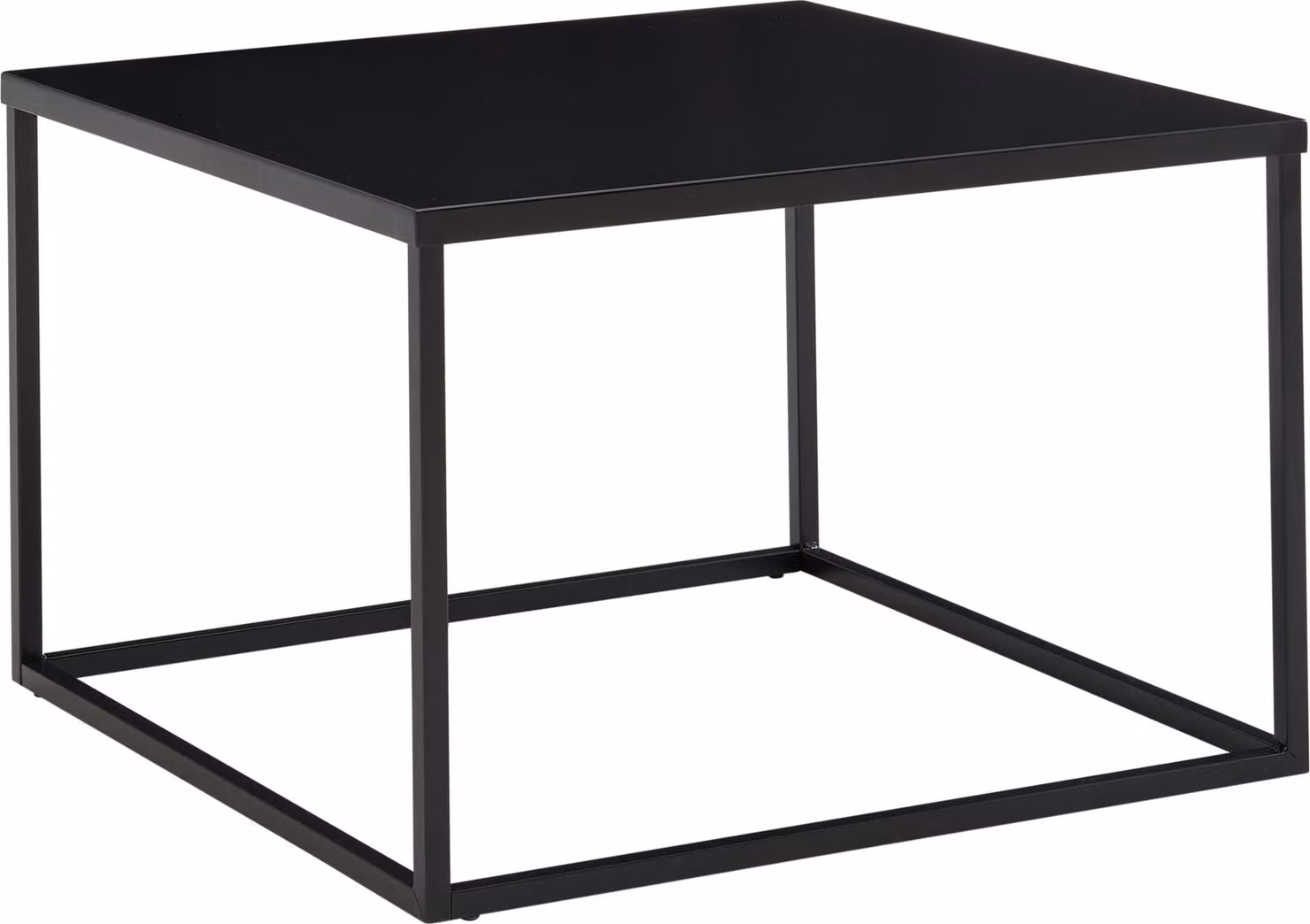 Tavolino da salotto 60x60x40 cm industriale in metallo nero | Wohnling