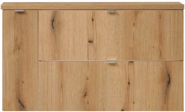 Mobile Sottolavabo Pensile NEWPORT a 2 Cassetti e Anta 100x60x40 cm - Effetto Rovere [en.casa]
