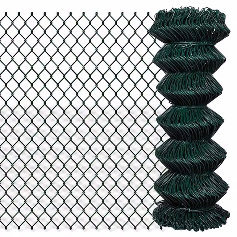 Recinzione a rete vidaXL in acciaio rivestito in PVC, Verde, H: 1 m, L: 15 m