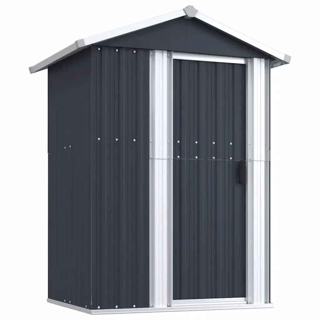 Capanno da Giardino Videx in Acciaio Zincato Antracite L: 126 cm, P: 97,5 cm, H: 177 cm – 2