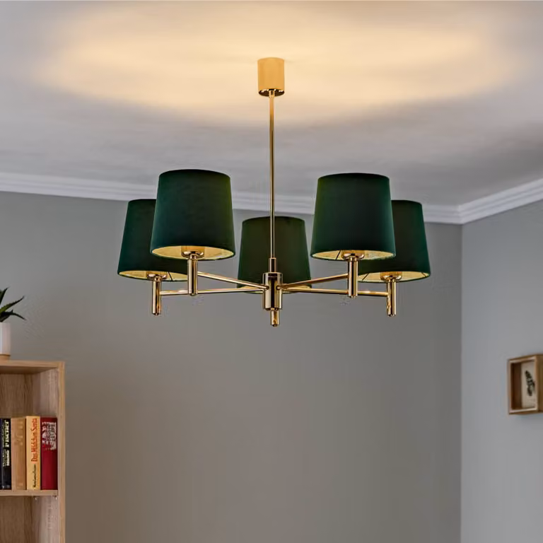 Lampada a sospensione Polo Plus Argon, dimmerabile, Ottone / Oro, Soggiorno / Sala da pranzo, Metallo, Lampada a sospensione