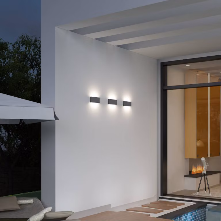 CMD Applique da esterni a LED 9070, Nero, Alluminio, Moderno, Applique LED da esterni