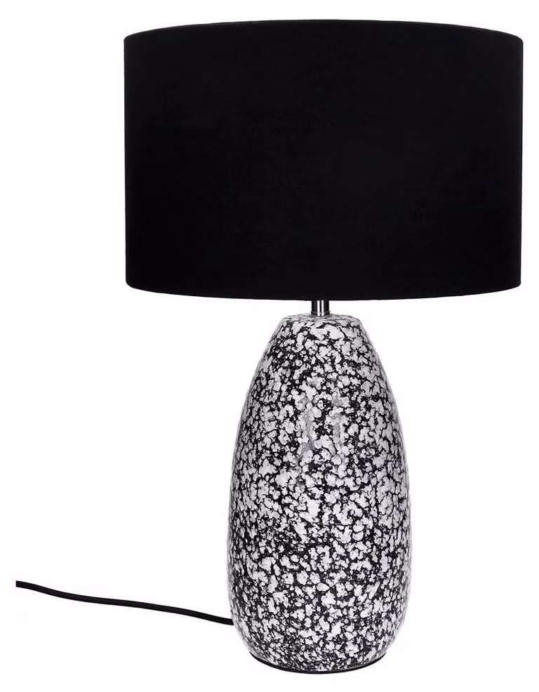 Lampada da tavolo Pomax Alfred, grigia, diametro 33 cm, altezza 53 cm
